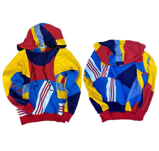 Multicolor Multi Panel Hoodie