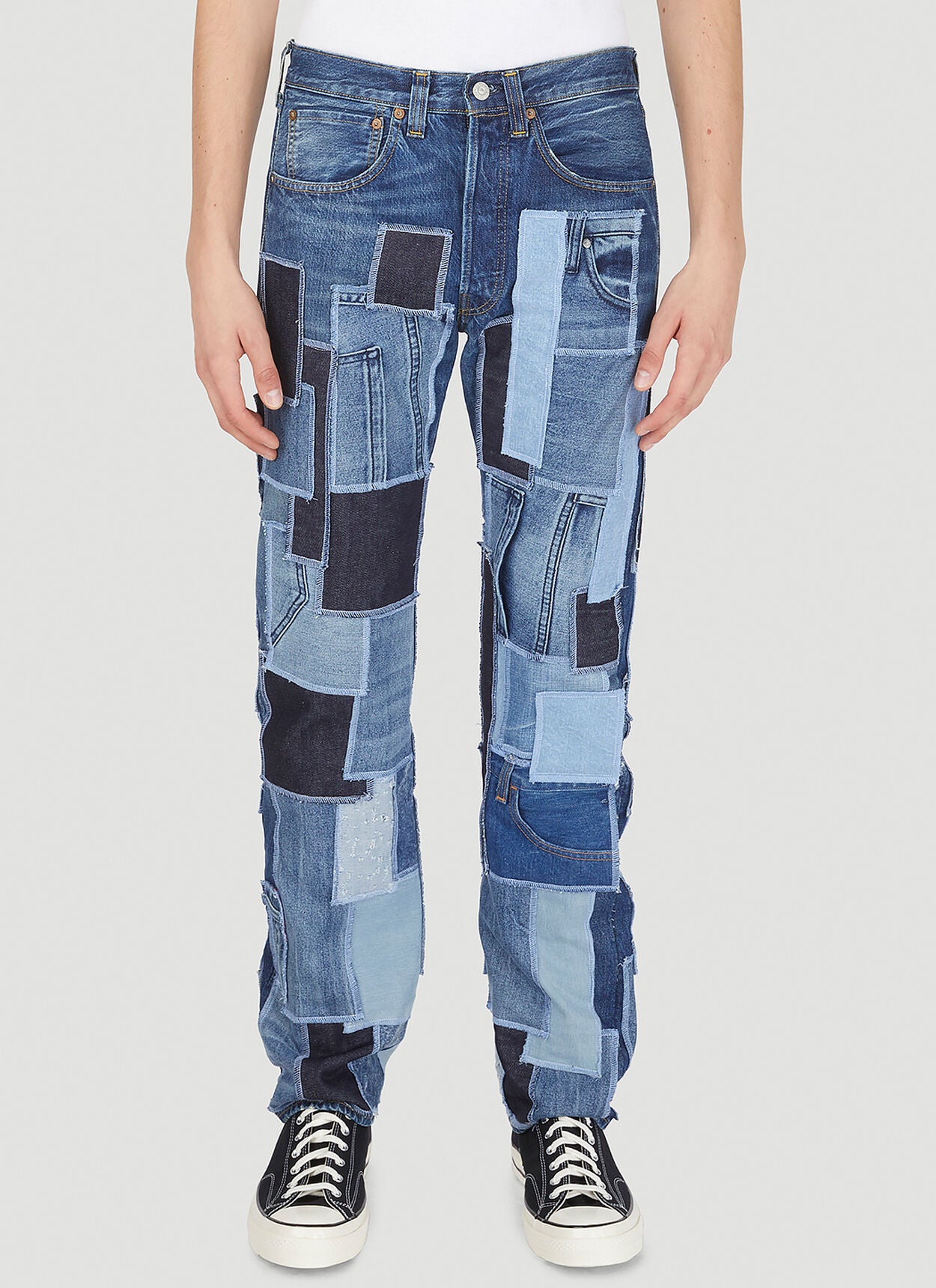 Patchwork Jeans in Blue