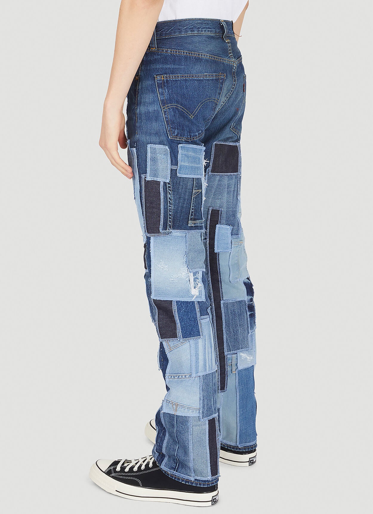 Patchwork Jeans in Blue