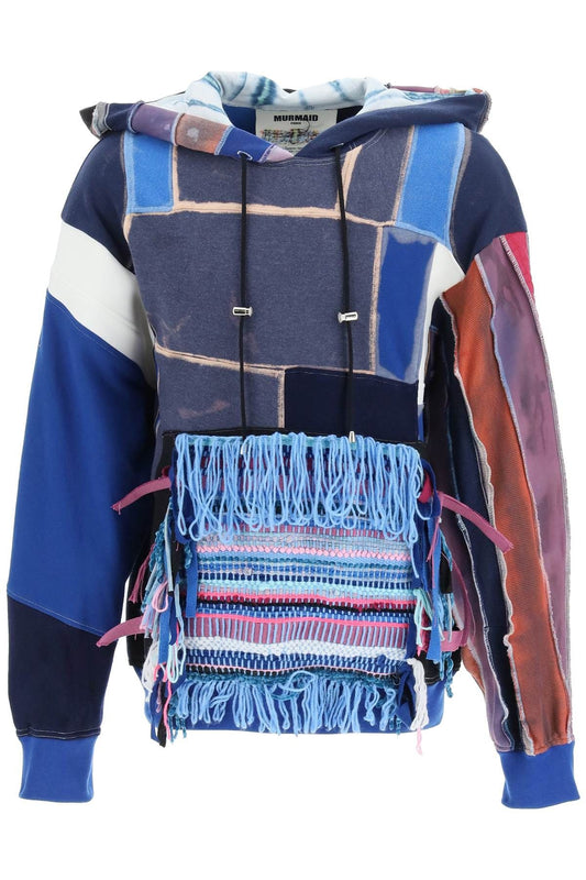 Multicolor Patchwork Dyed Hoodie